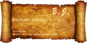 Bertan Jutta névjegykártya